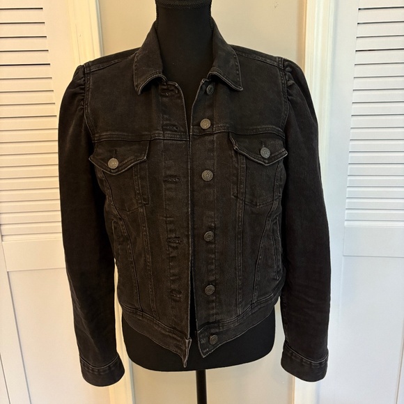 Gap Black Denim Jacket Women's Medium - Picture 1 of 5